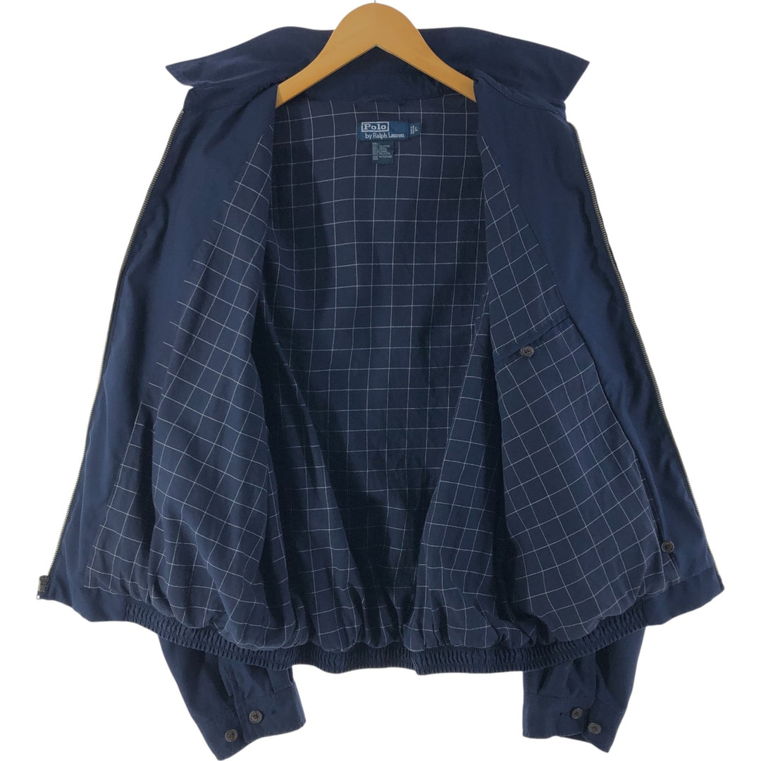 Ralph Lauren POLO by Ralph Lauren Swing Top Sports Jacket Men's L size polyester navy blue type Vintage Second Hand