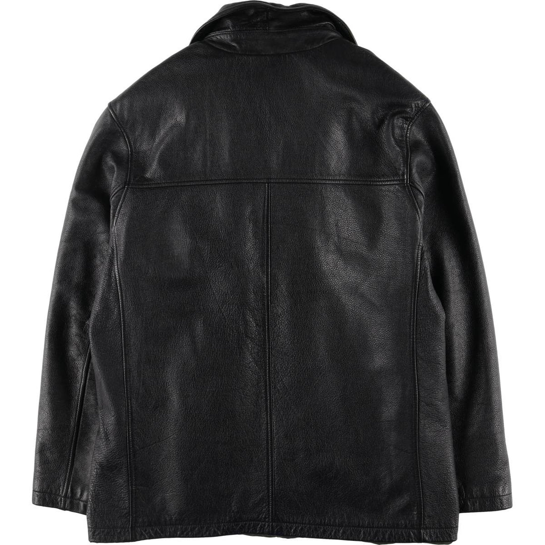 Wilsons M.JULIAN THINSULATE Leather Car Coat for Men (Size L) genuine leather black type Vintage Second Hand