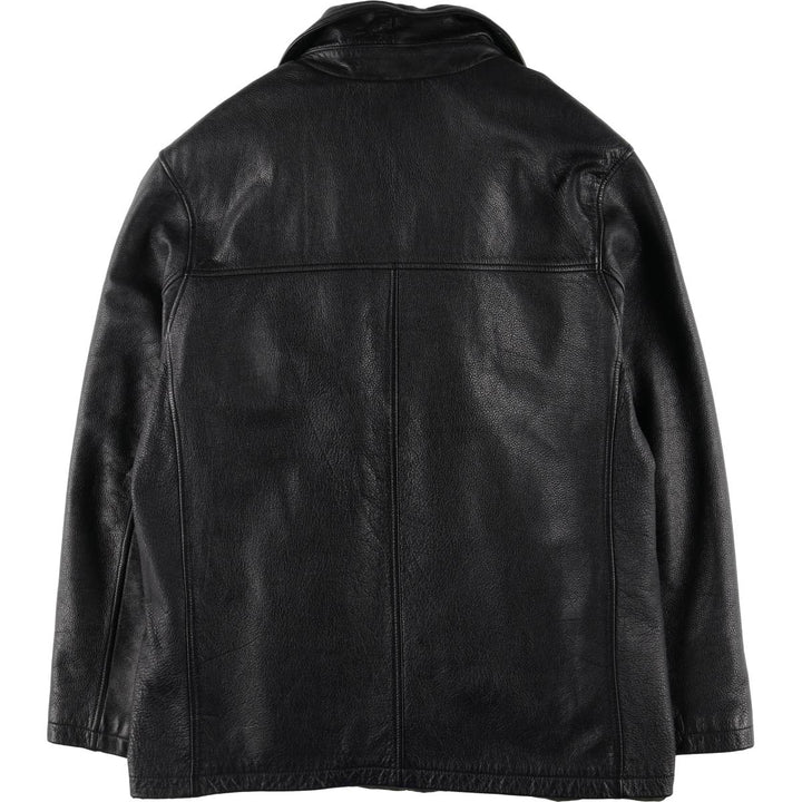 Wilsons M.JULIAN THINSULATE Leather Car Coat for Men (Size L) genuine leather black type Vintage Second Hand