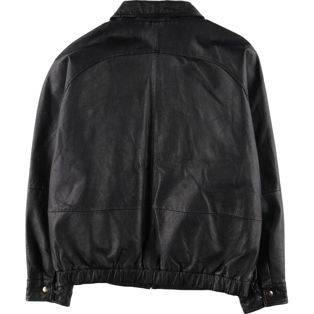 St. John's Bay Swing Top Type Leather Blouson Men's M Size genuine leather black type Vintage Second Hand