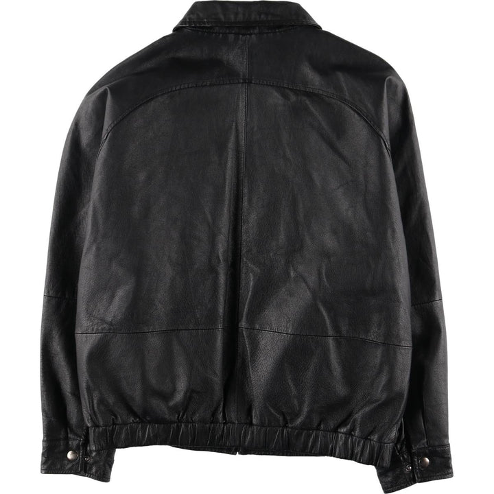 St. John's Bay Swing Top Type Leather Blouson Men's M Size genuine leather black type Vintage Second Hand