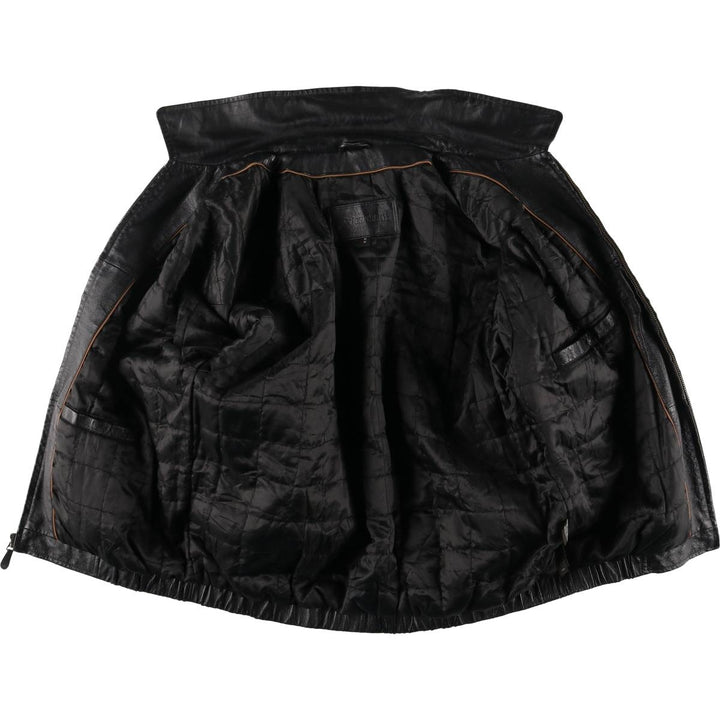 St. John's Bay Swing Top Type Leather Blouson Men's M Size genuine leather black type Vintage Second Hand