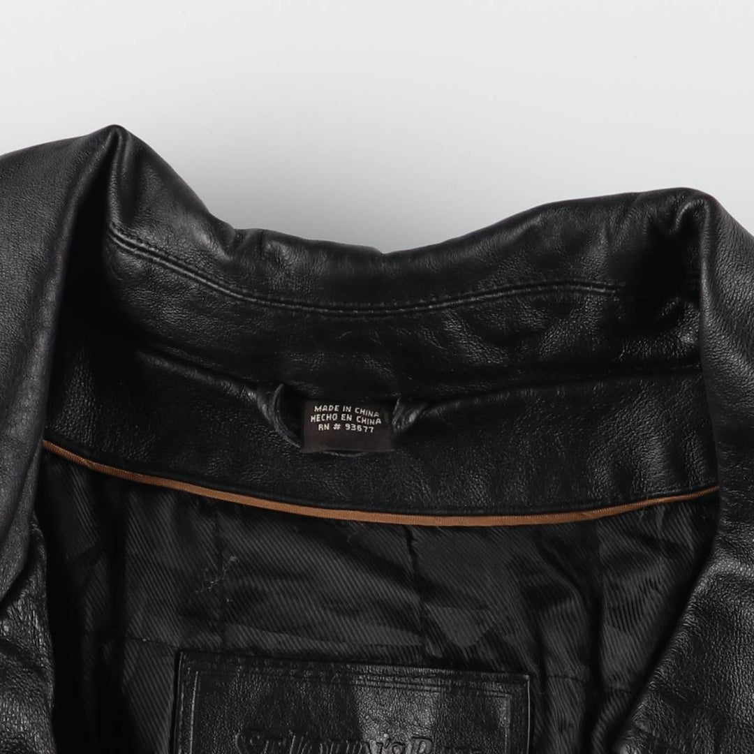 St. John's Bay Swing Top Type Leather Blouson Men's M Size genuine leather black type Vintage Second Hand