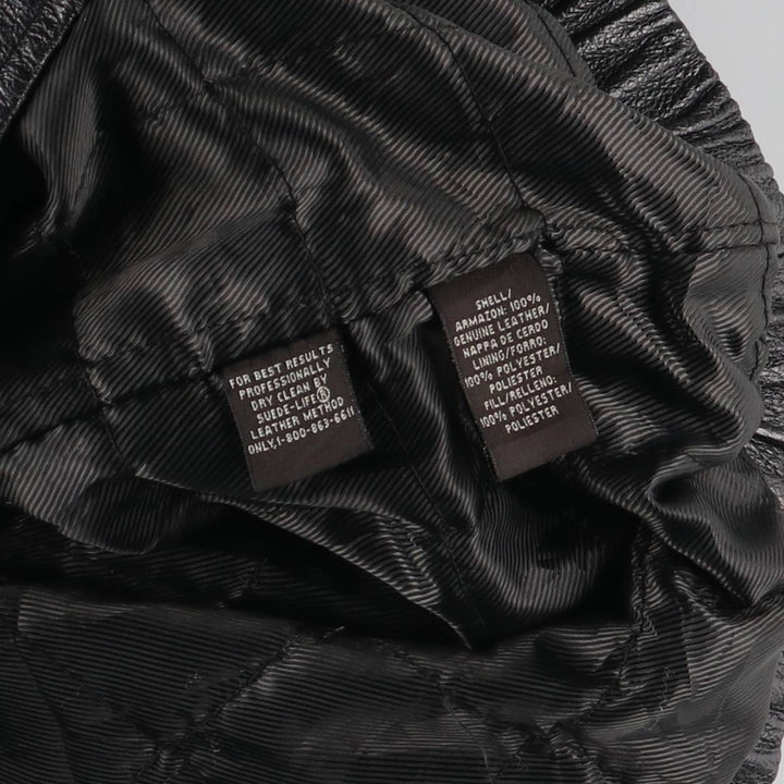 St. John's Bay Swing Top Type Leather Blouson Men's M Size genuine leather black type Vintage Second Hand