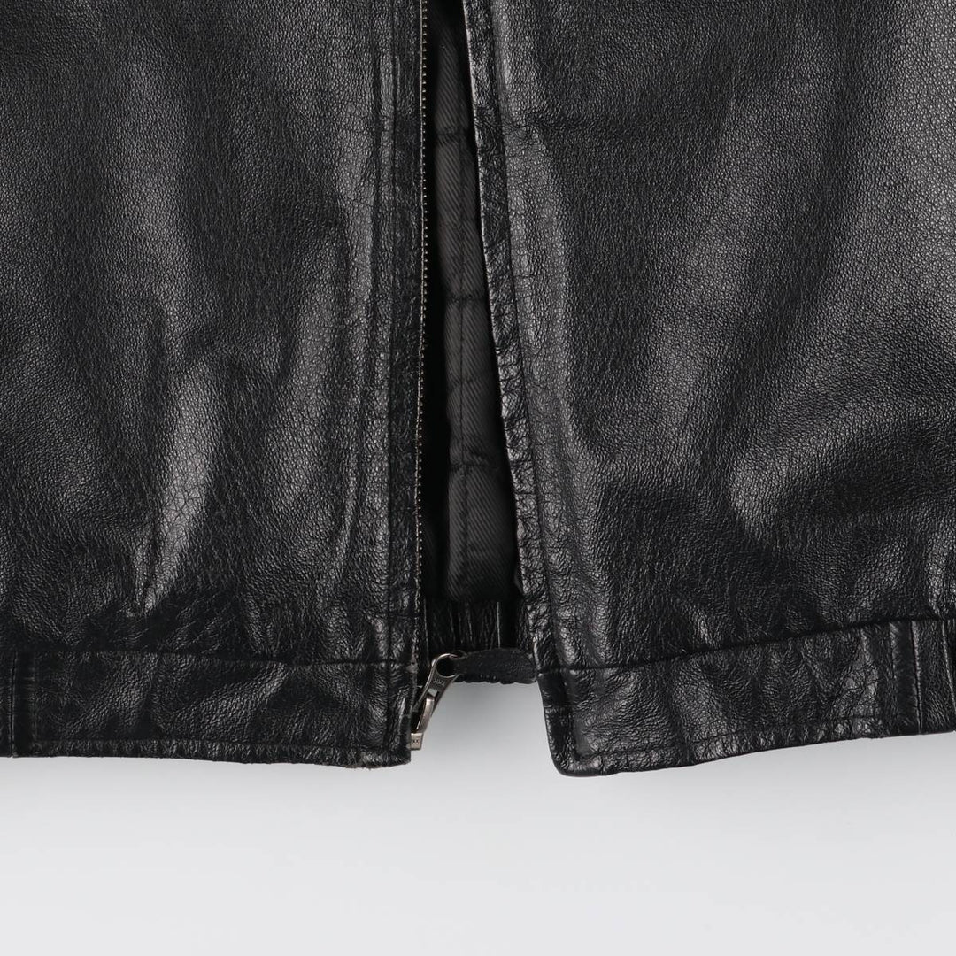 St. John's Bay Swing Top Type Leather Blouson Men's M Size genuine leather black type Vintage Second Hand