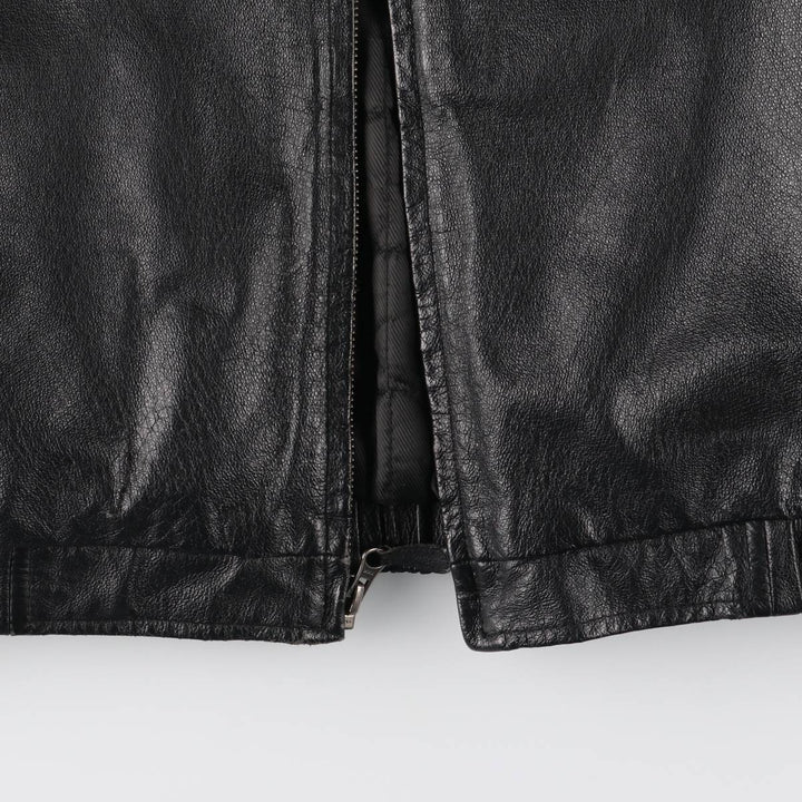 St. John's Bay Swing Top Type Leather Blouson Men's M Size genuine leather black type Vintage Second Hand