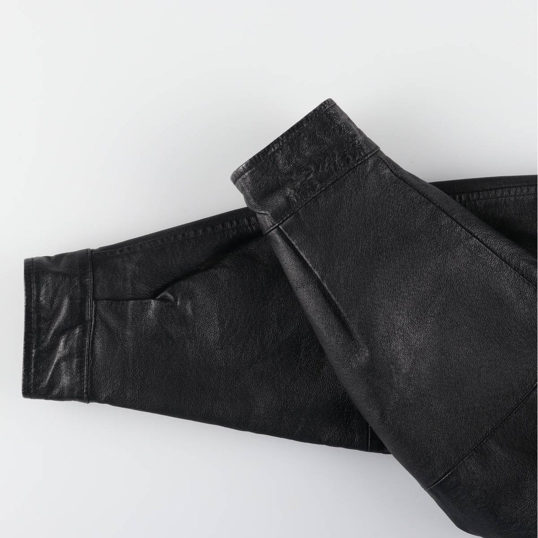 St. John's Bay Swing Top Type Leather Blouson Men's M Size genuine leather black type Vintage Second Hand