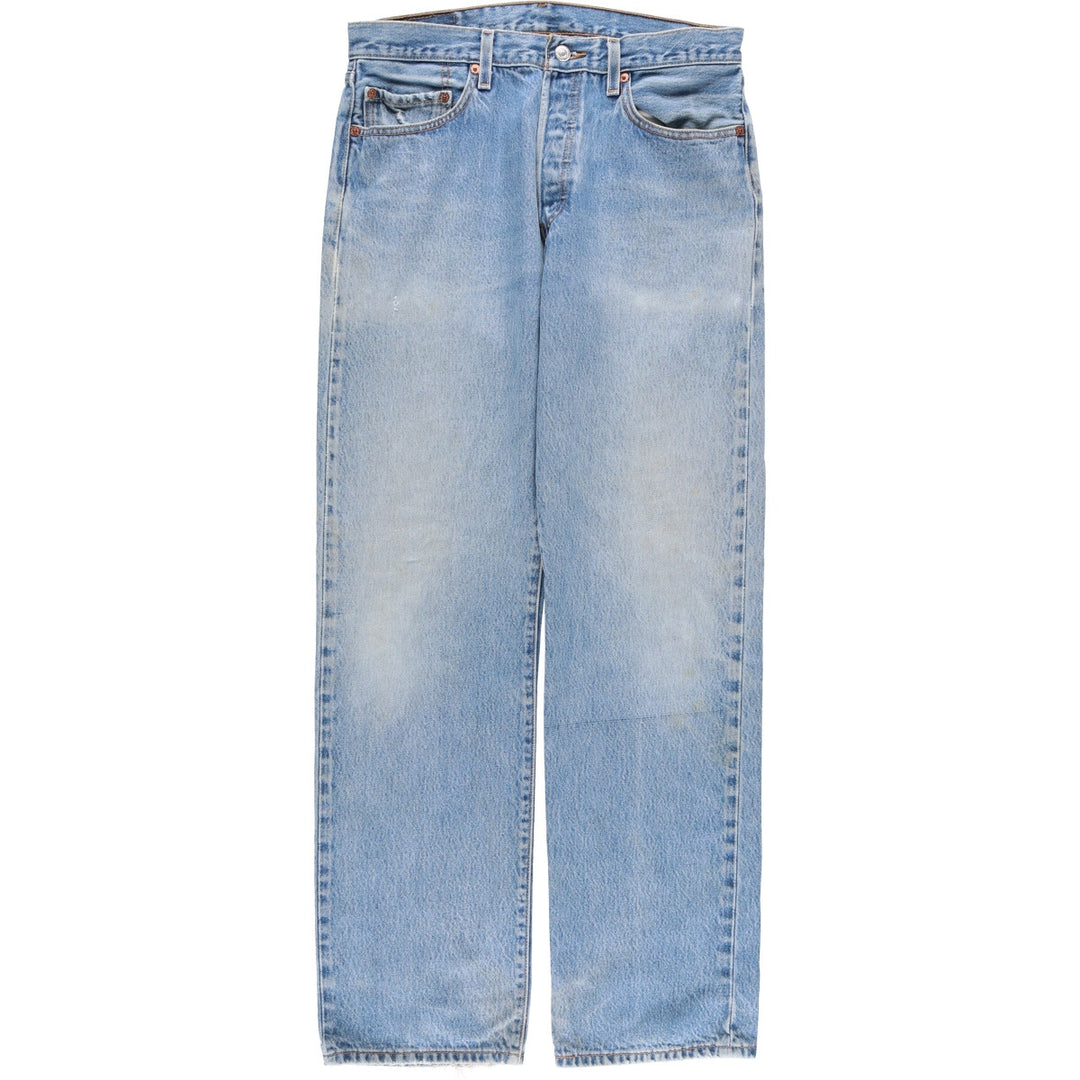 00'S Levi's 501 straight denim pants for men, size W32 cotton blue type Vintage Second Hand