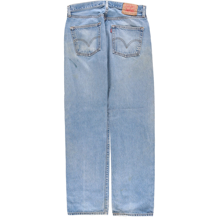 00'S Levi's 501 straight denim pants for men, size W32 cotton blue type Vintage Second Hand