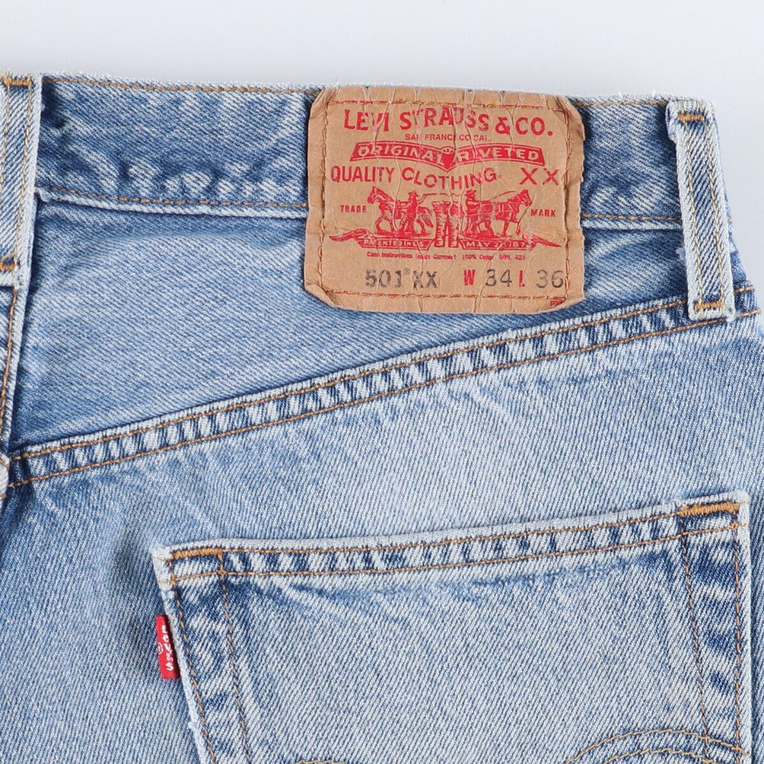 00'S Levi's 501 straight denim pants for men, size W32 cotton blue type Vintage Second Hand