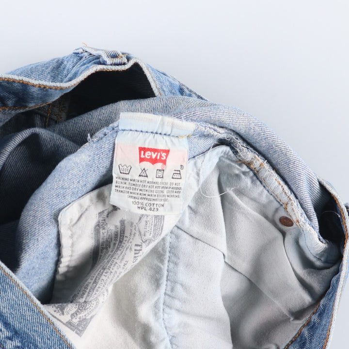 00'S Levi's 501 straight denim pants for men, size W32 cotton blue type Vintage Second Hand