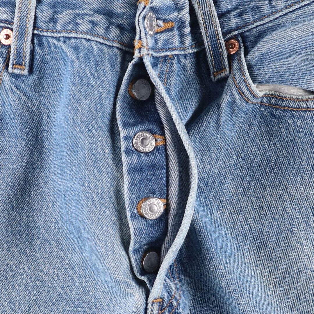 00'S Levi's 501 straight denim pants for men, size W32 cotton blue type Vintage Second Hand