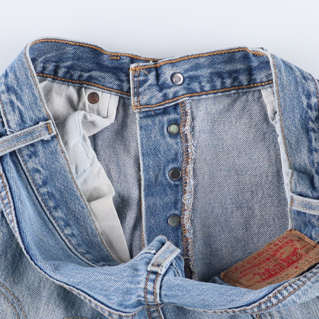 00'S Levi's 501 straight denim pants for men, size W32 cotton blue type Vintage Second Hand