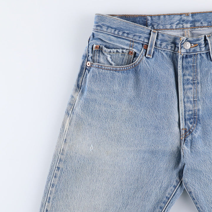 00'S Levi's 501 straight denim pants for men, size W32 cotton blue type Vintage Second Hand