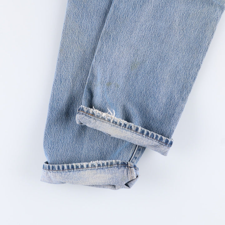 00'S Levi's 501 straight denim pants for men, size W32 cotton blue type Vintage Second Hand