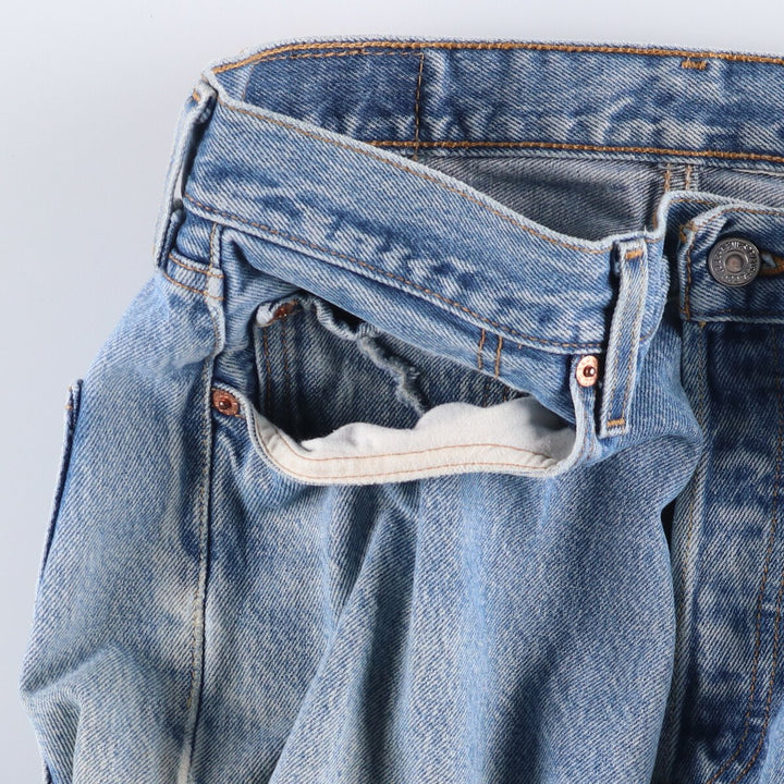 00'S Levi's 501 straight denim pants for men, size W32 cotton blue type Vintage Second Hand