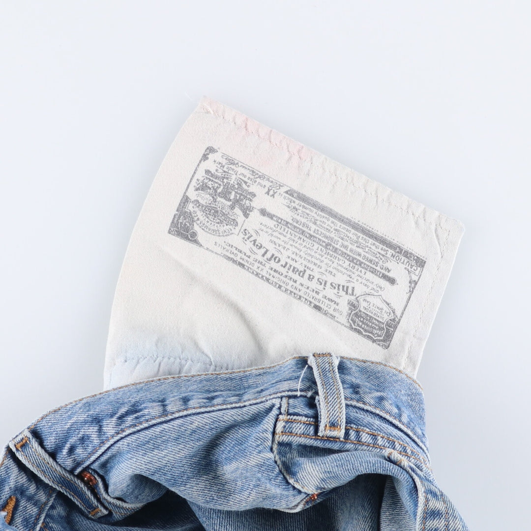 00'S Levi's 501 straight denim pants for men, size W32 cotton blue type Vintage Second Hand