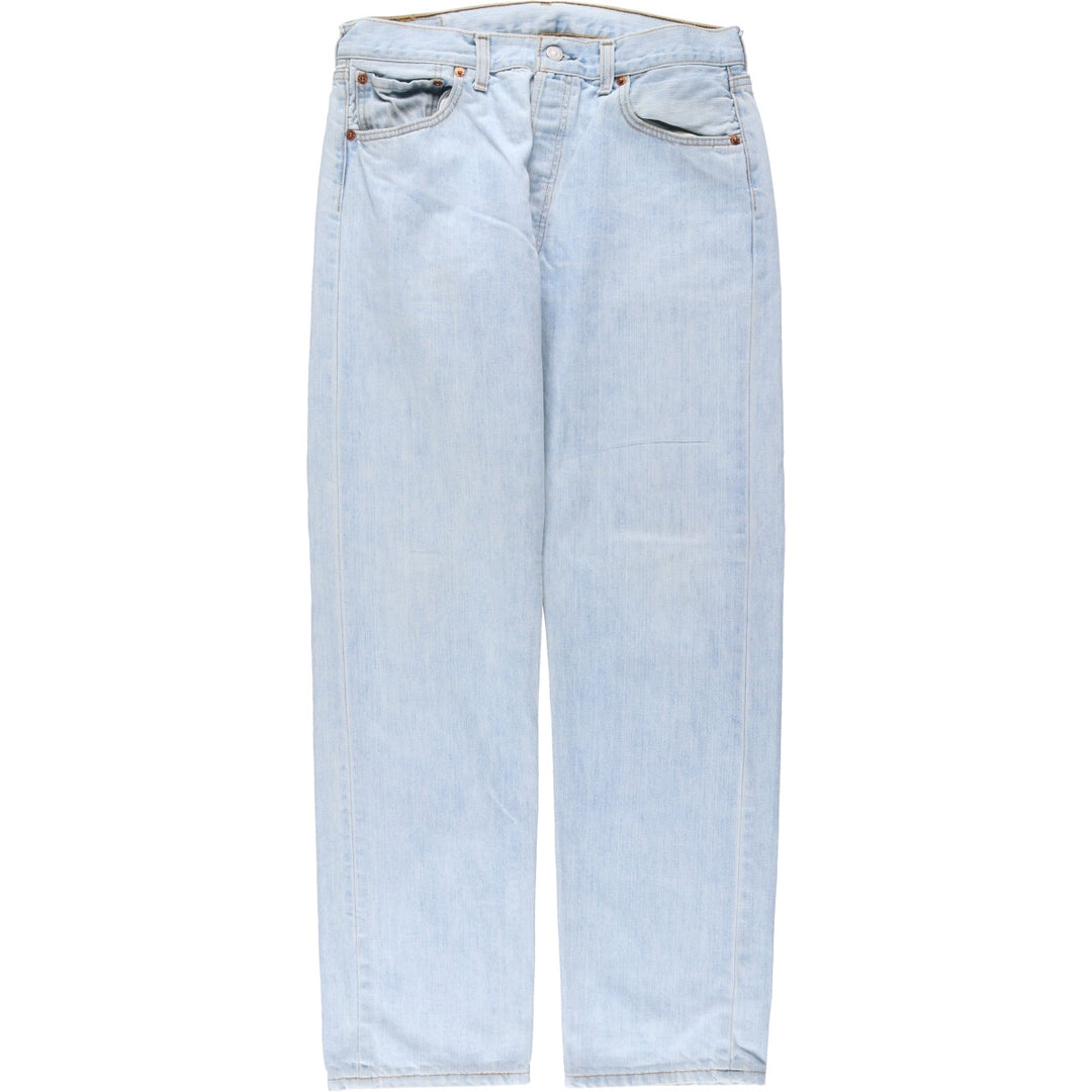 90'S Levi's 501 Euro model straight denim pants for men, W31 equivalent, vintage cotton blue type Vintage Second Hand