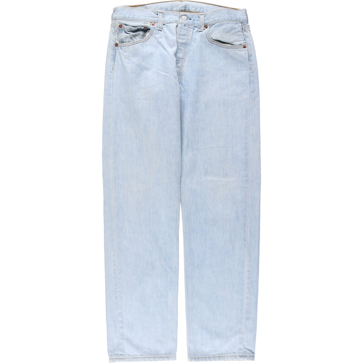 90'S Levi's 501 Euro model straight denim pants for men, W31 equivalent, vintage cotton blue type Vintage Second Hand
