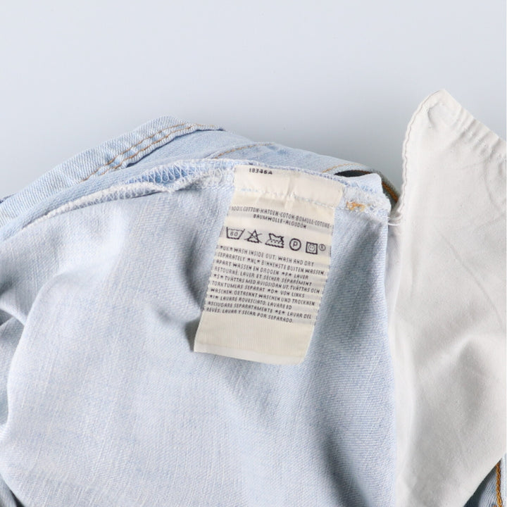 90'S Levi's 501 Euro model straight denim pants for men, W31 equivalent, vintage cotton blue type Vintage Second Hand