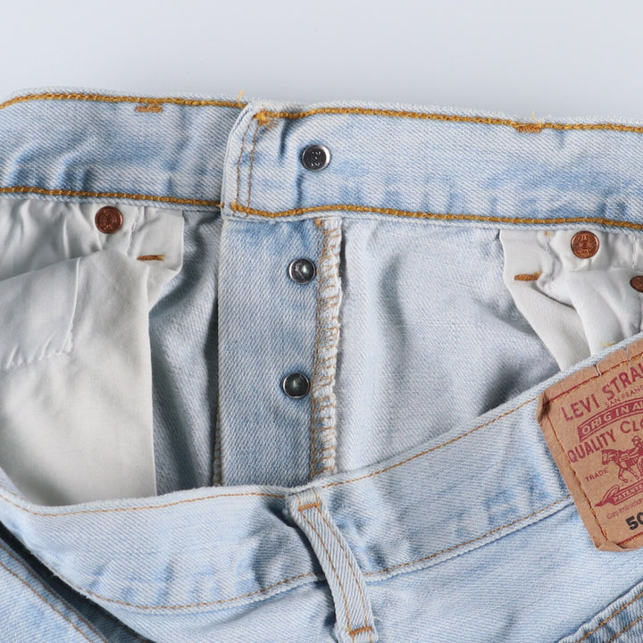 90'S Levi's 501 Euro model straight denim pants for men, W31 equivalent, vintage cotton blue type Vintage Second Hand