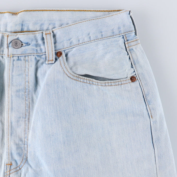90'S Levi's 501 Euro model straight denim pants for men, W31 equivalent, vintage cotton blue type Vintage Second Hand