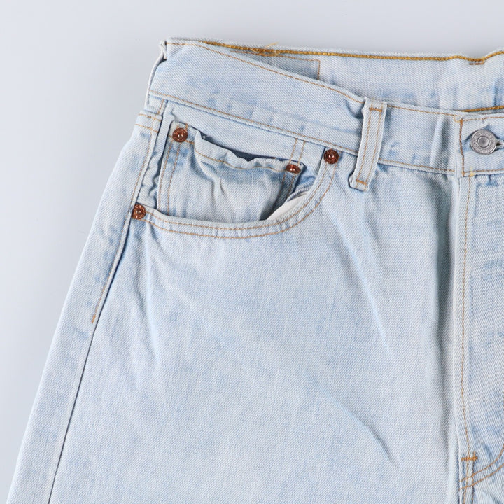 90'S Levi's 501 Euro model straight denim pants for men, W31 equivalent, vintage cotton blue type Vintage Second Hand