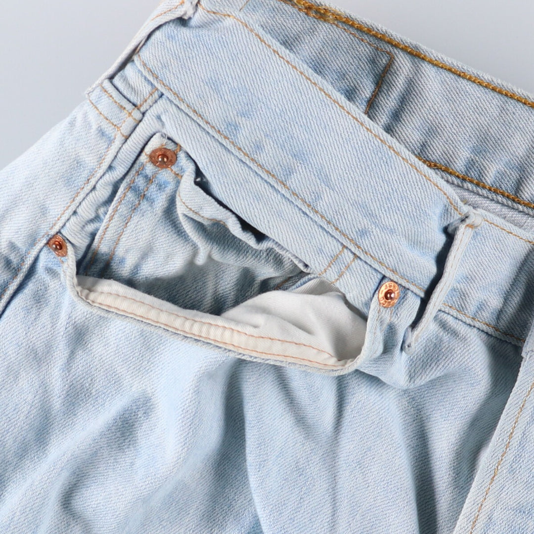 90'S Levi's 501 Euro model straight denim pants for men, W31 equivalent, vintage cotton blue type Vintage Second Hand