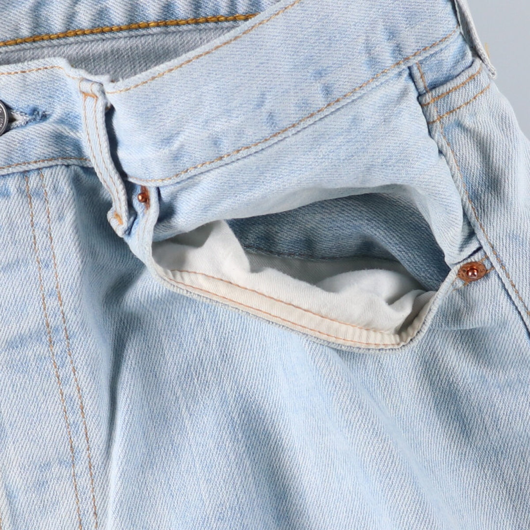 90'S Levi's 501 Euro model straight denim pants for men, W31 equivalent, vintage cotton blue type Vintage Second Hand