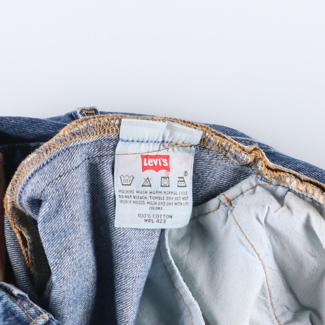 00'S Levi's 501 straight denim pants for men, W30 equivalent cotton blue type Vintage Second Hand