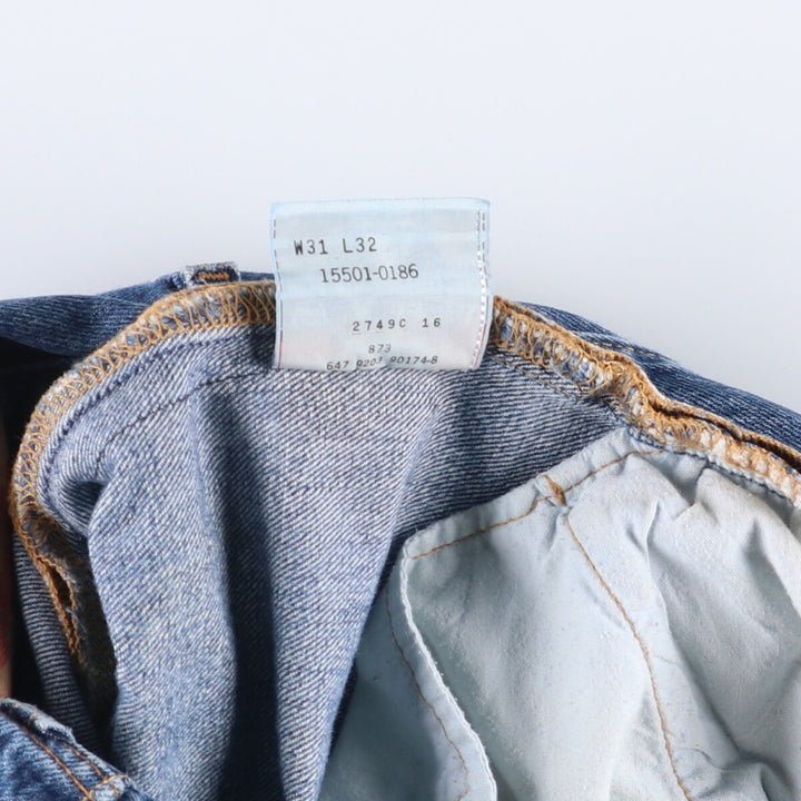 00'S Levi's 501 straight denim pants for men, W30 equivalent cotton blue type Vintage Second Hand