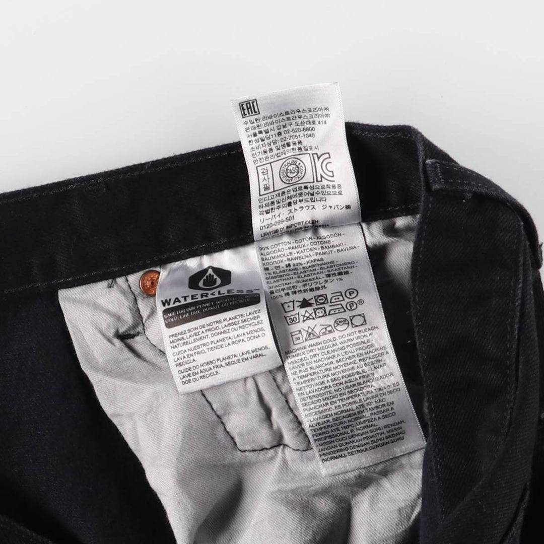 Levi's 501 Black Denim Straight Denim Pants Men's W36 cotton black type Vintage Second Hand