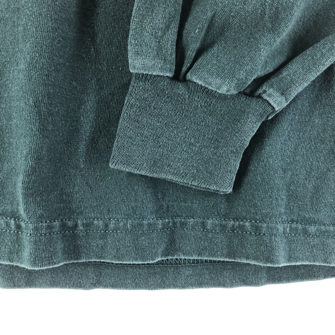 90s~00'S Tommy Hilfiger TOMMY HILFIGER Long T-shirt Long T Made in USA Women's XL Vintage cotton green type Vintage Second Hand