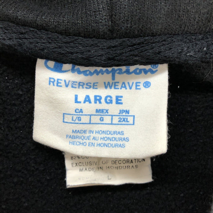 Champion REVERSE WEAVE Reverse Weave Sweat Pullover Hoodie Men's L size cotton black type Vintage Second Hand
