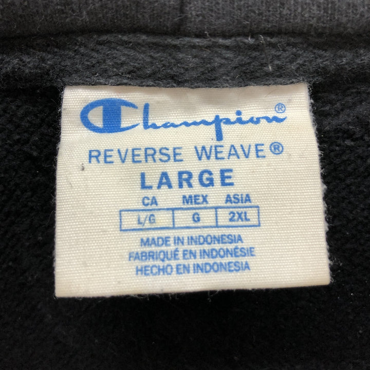 Champion REVERSE WEAVE Reverse Weave Sweat Pullover Hoodie Men's L size cotton black type Vintage Second Hand
