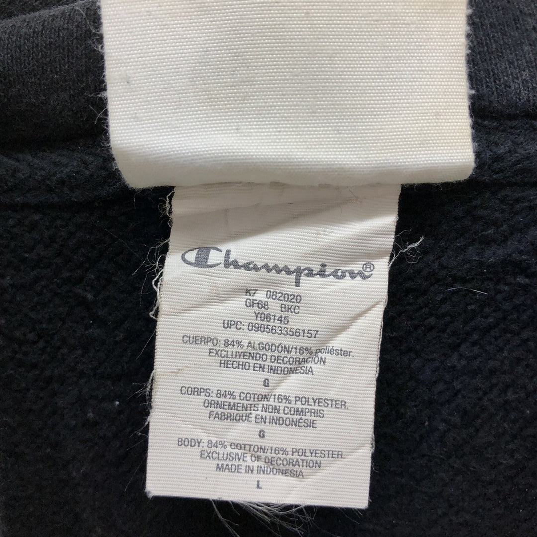 Champion REVERSE WEAVE Reverse Weave Sweat Pullover Hoodie Men's L size cotton black type Vintage Second Hand