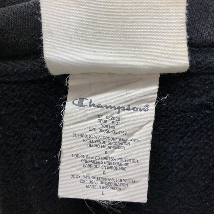 Champion REVERSE WEAVE Reverse Weave Sweat Pullover Hoodie Men's L size cotton black type Vintage Second Hand