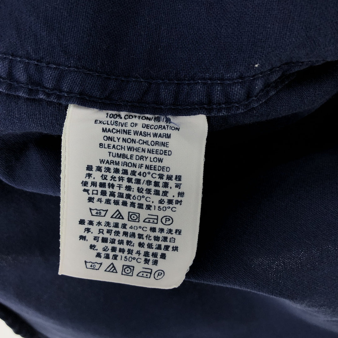 Ralph Lauren POLO RALPH LAUREN short sleeve button down shirt men's size L cotton navy blue type Vintage Second Hand