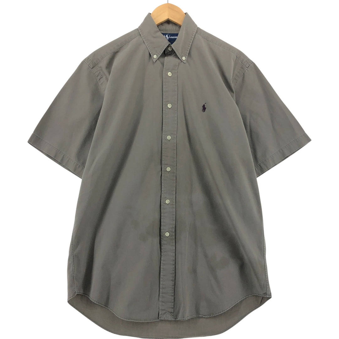 Ralph Lauren BLAKE short sleeve button down shirt, men's size S cotton Khaki type beige Vintage Second Hand