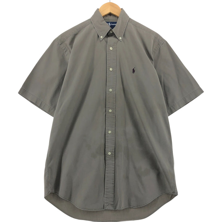 Ralph Lauren BLAKE short sleeve button down shirt, men's size S cotton Khaki type beige Vintage Second Hand