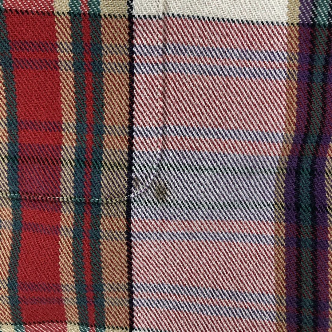 Ralph Lauren POLO SPORT FILMORE long sleeve flannel check shirt, men's size M unclear red type Vintage Second Hand
