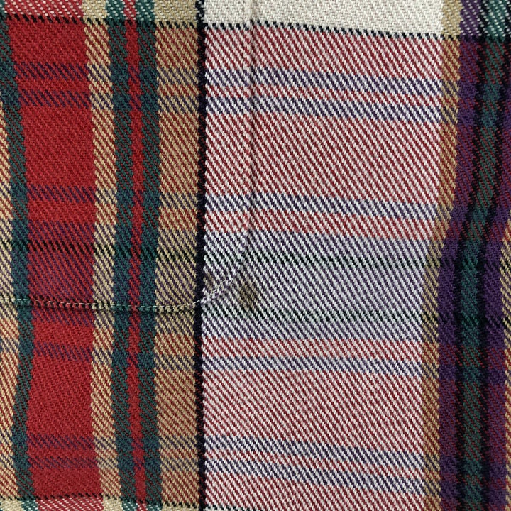 Ralph Lauren POLO SPORT FILMORE long sleeve flannel check shirt, men's size M unclear red type Vintage Second Hand