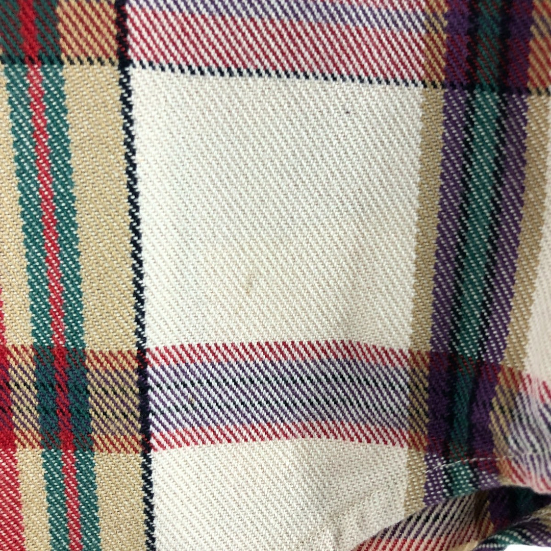 Ralph Lauren POLO SPORT FILMORE long sleeve flannel check shirt, men's size M unclear red type Vintage Second Hand