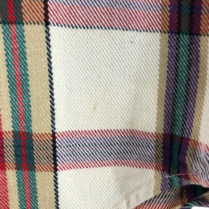 Ralph Lauren POLO SPORT FILMORE long sleeve flannel check shirt, men's size M unclear red type Vintage Second Hand