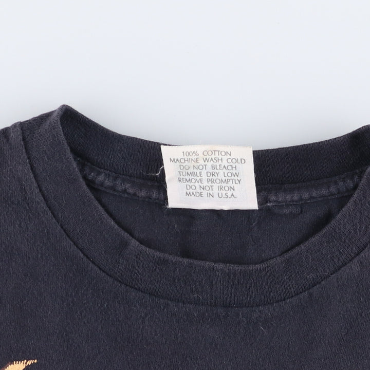90'S RESORT IMAGES Eagle Pattern Animal T-shirt Made in USA Vintage cotton black type Vintage Second Hand
