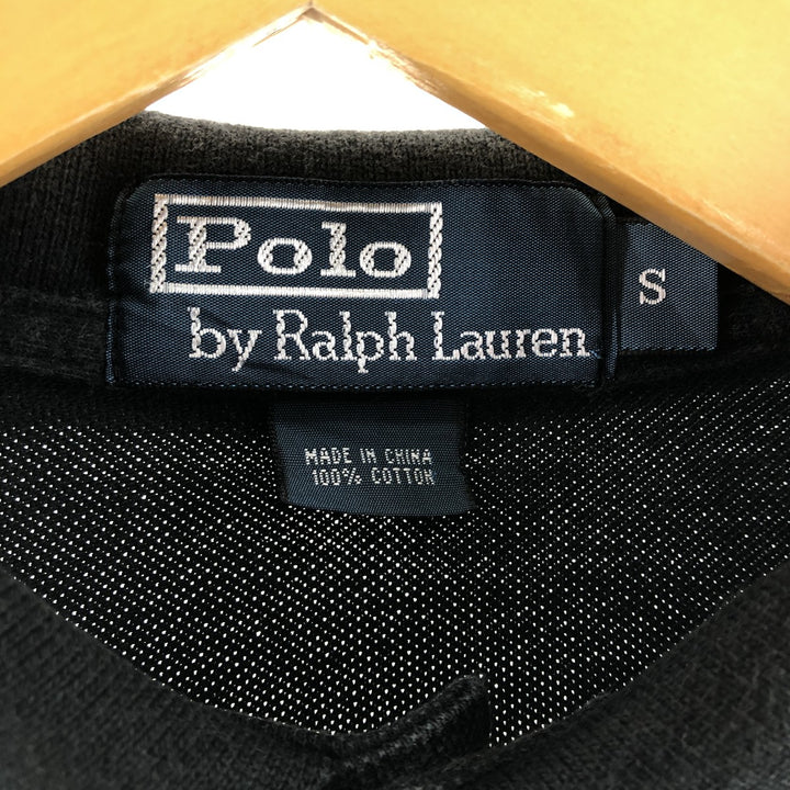 Ralph Lauren POLO by Ralph Lauren short sleeve polo shirt, size S for men cotton black type Vintage Second Hand
