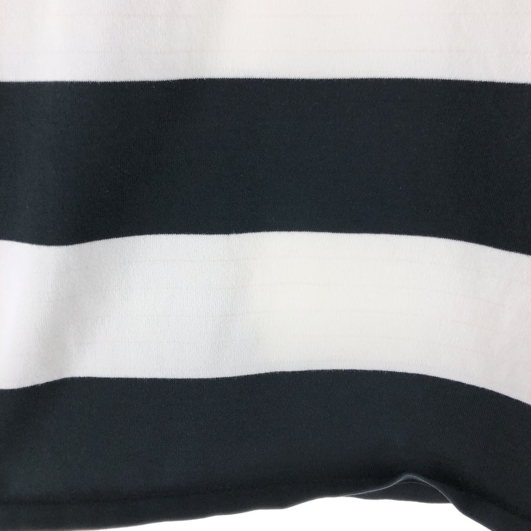 Ralph Lauren POLO by Ralph Lauren Striped Pattern Long Sleeve Rugby Shirt Men's XL cotton black type Vintage Second Hand