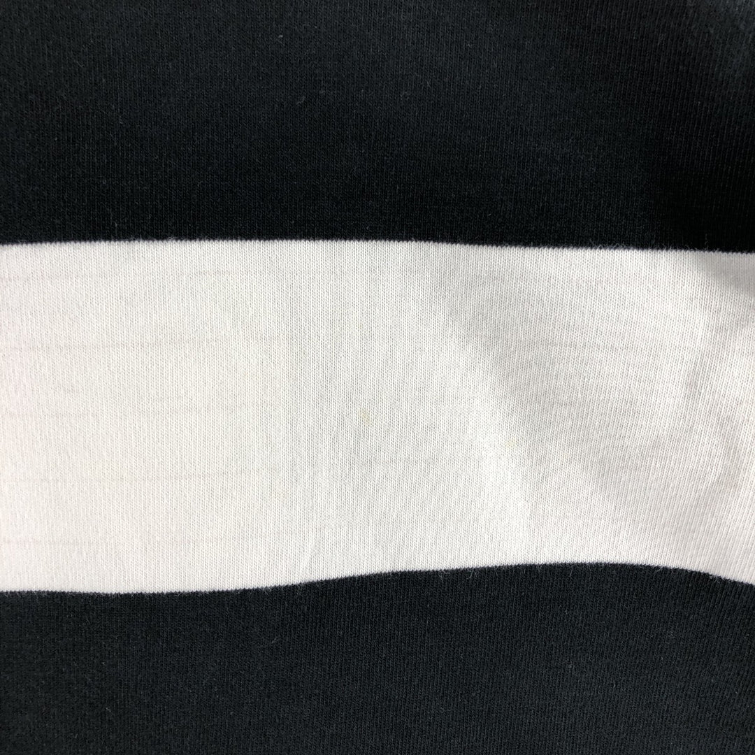 Ralph Lauren POLO by Ralph Lauren Striped Pattern Long Sleeve Rugby Shirt Men's XL cotton black type Vintage Second Hand