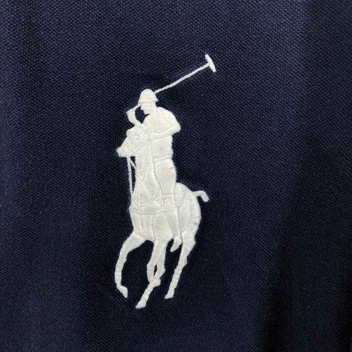 Ralph Lauren POLO by Ralph Lauren Big Pony Short Sleeve Rugby Shirt Men's XL cotton navy blue type Vintage Second Hand