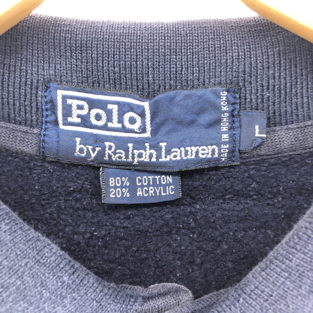 Ralph Lauren POLO by Ralph Lauren short sleeve polo shirt, men's size L cotton Indigo Vintage Second Hand
